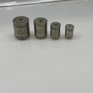 Vintage Kolonial Handwerker Miniatur Kanister Set Bleifrei Zinn - Maßstab 1:12 - Bild 1 von 4
