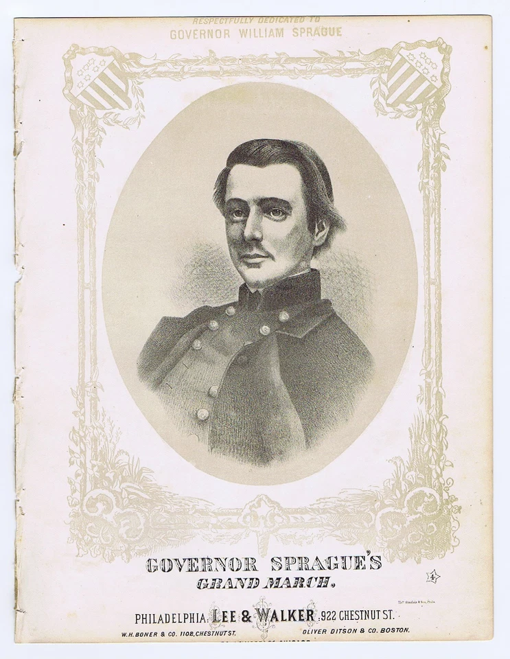 Civil War Governor William Sprague - Rhode Island - 1862 - fought at Bull Run - Image 1 of 1