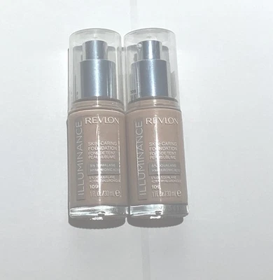 2 Revlon Illuminance Skin-Caring Liquid Foundation 109 Light Ivory - Image 1 of 2