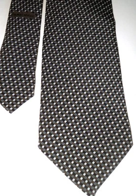 NUEVO SIN ETIQUETAS AUTÉNTICO GIORGIO ARMANI COLLEZIONI Hombre 100% SEDA CORBATA/ELEGANTE GEOMÉTRICA-ITALIA Foto 1 de 4