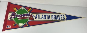 Official MLB Atlanta Braves Full Sized 30" Felt Pennant Vintage - Picture 1 of 6