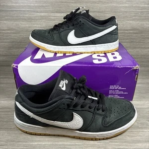 Nike SB Dunk Low Pro Black Gum CD2563-006 Sz Men 8.5 Women 10 w Box VG Condition - Picture 1 of 18