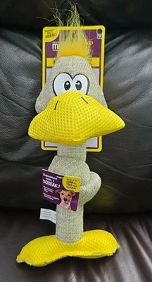 Multipet 11" Knotted Duck Dog Toy w/Squeaker, Toss / Cuddle / Shake New - Image 1 of 3