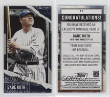 2020 Topps Rip Mini Base Inner Black /40 Babe Ruth #M-6 HOF