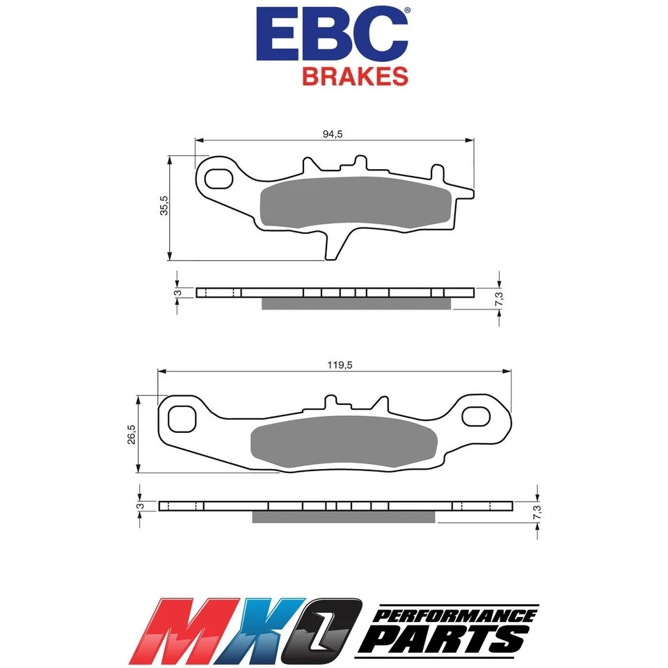 EBC Front Brake Pads for Suzuki RM85L Big Wheel 2005-2018 FA349R — 第 1/1 张图片