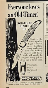 1972 VTG PRINT AD - OLD-TIMER KNIFE AD - OLD TIMER LOCK BLADE HUNTER AD - Picture 1 of 1