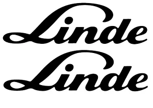Linde 2x by 28 cm sticker decal forklift forklift 2 pieces pieces, - Picture 1 of 2