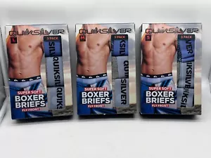 NUEVO PAQUETE DE 3 CALZONCILLOS BOXER PARA HOMBRE QUICKSILVER SUPER SUAVES FRENTE MOSCA S/M/L ETIQUETA GRATIS - Imagen 1 de 21