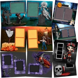 HALLOWEEN HAUNTS - Sammelalbum Layout Set - Bild 1 von 6