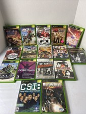 Xbox Lot Of 16 Games Soul Calibur 2 Sims Golden Eye 25 To Life Halo