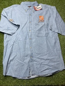 Vintage Tony Stewart Denim Shirt - Chase - Short Sleeve Button Mens XL NWT - Picture 1 of 7