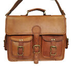 Handmade ClassicVintage Real Brown Leather Messenger Satchel Travel Laptop Bag