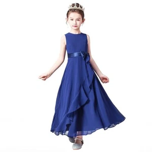 Little Juniors Girl Long Bridesmaid Dress Wedding Flower Girls Formal Pageant - Picture 1 of 7