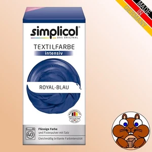 SIMPLICOL Textilfarbe intensiv ROYAL-BLAU Wäsche Färben Batiken DIY - Bild 1 von 2