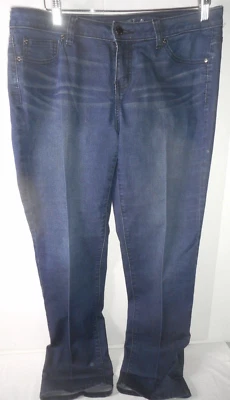 Jennifer Lopez Mujer 10S Cinturón Azul Pierna Recta tiro Medio 5 Bolsillos Puños JLO Foto 1 de 4