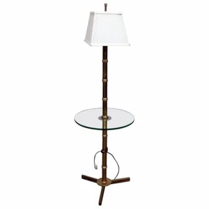 Rare Solid Brass Faux Bamboo Maison Jansen French Regency Floor Lamp C1960s  - Picture 1 of 6