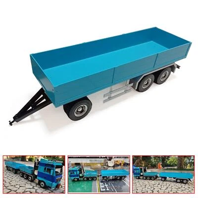1/14 Metal 3 Axles Trailer for RC Tractor Truck Radio Control Hydraulic Dump Car - Image 1 of 4