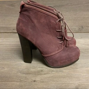 Steve Madden Ankle Booties Women's Size 8 Sashayy Tassel Lace Up - Picture 1 of 10