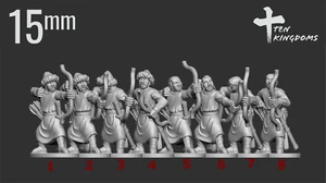 Pie de arquero Khitan de 15 mm (resina TGM-7) Ten Kingdom Miniatures - Imagen 1 de 2