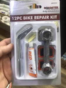 12pc Bike Bicycle Tyre Puncture Repair Kit Tools For All Bikes Universal - Picture 1 of 2