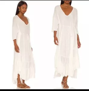 Maxi abito FREE PEOPLE Sun Seeker avorio XS oversize - Foto 1 di 6