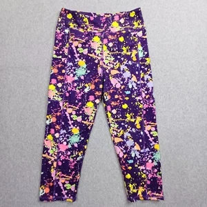 Natopia Leggings Womens OS Leggings Purple Paint Splotch Stretch Soft Feel - Picture 1 of 11