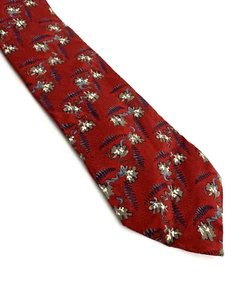 Christian Dior Men's Necktie. Red, Blue, Gray. Silk. - Picture 1 of 4