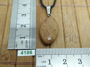Pendentif AGATE CRAZY LACE + cordon reglable bijou original naturel pierre - Picture 1 of 4