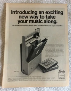 Norelco Portable Carry Player for Music Tape Cassettes Vintage Print Ad 1968 - Imagen 1 de 5