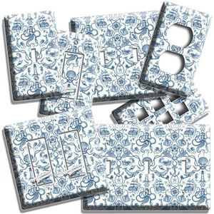 TOILE MERMAIDS LIGHTHOUSE OCTOPUS LIGHT SWITCH OUTLET NAUTICAL WALL PLATES DECOR - Picture 1 of 34