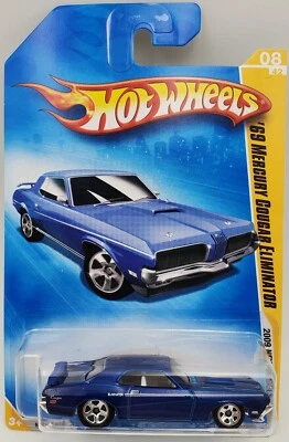 Mercury Cougar Eliminator '69 azul 2009 Hot Wheels #8 nuevos modelos Mattel Foto 1 de 4