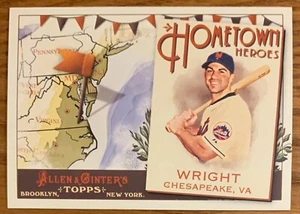 DAVID WRIGHT, RARE 2011 TOPPS "ALLEN & GINTER" CARD, METS LEGEND ! - Picture 1 of 1