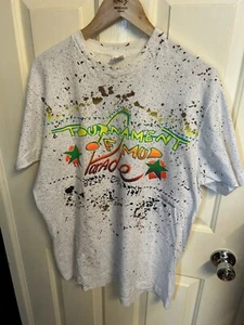 Vintage Atlantic Design ‘Tournament of Mud Parade’ Shirt 1991 AOP Single Stitch - Picture 1 of 7
