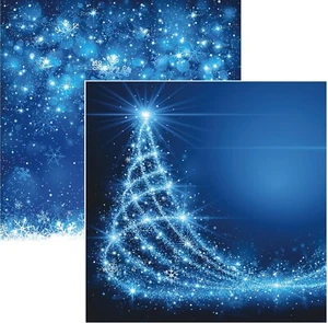 Nordic Noel - Sapphire Spruce, Christmas scrapbook paper, DS, Reminisce NOR001 - Picture 1 of 2