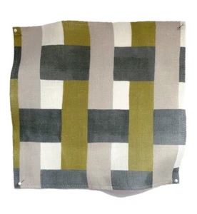 Imogen Heath Anni Check Large Scale Fern Light Linen - Picture 1 of 1