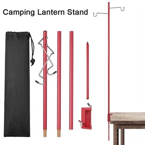 Portable Light Stand Detachable Lantern Hangers Camping Lantern Stand Fishing - Picture 1 of 16
