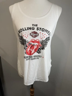 Camiseta sin mangas para mujer Harley-Davidson Rolling Stones mediana nueva con etiquetas Foto 1 de 4