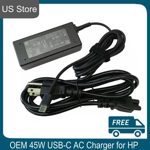 NEW Genuine HP USB-C  15V  3A  45W Genuine Original AC Power Adapter Charger - Picture 1 of 5