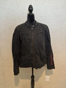 Chaqueta Harley-Davidson forrada negra con forro rojo - Imagen 1 de 7