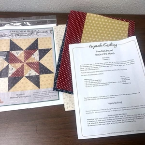 Block Of The Month Freedom Bound by Keepsake Quilting Month 11 W/ Fabrics New - Picture 1 of 10