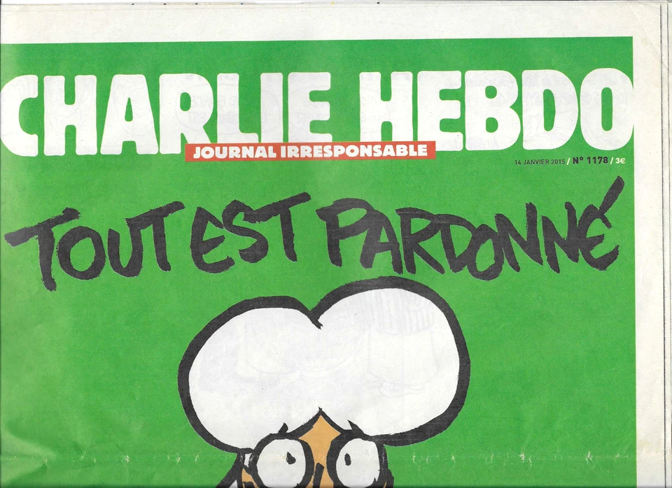CHARLIE HEBDO  N°1178 - Tout est Pardonné - Je Suis Charlie - 14 Janvier 2015 - Photo 1/1