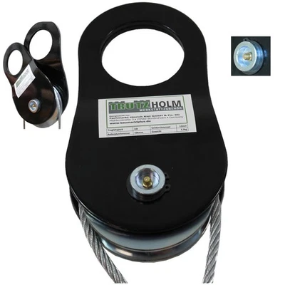 Seilwinde Umlenkrolle Seilzug 10 t Lastenzug Forstseilwinde m Schmiernippel - Bild 1 von 4