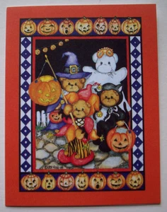 Bears in costumes Lucy & Me unsigned Halloween greeting card *WW23 - Picture 1 of 3