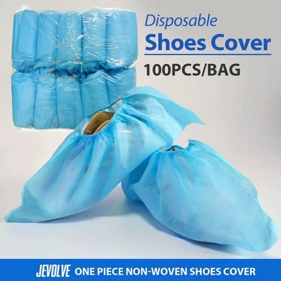 100% Latex Free Anti-Slip Disposable Non-Woven PP Shoes Cover Non-Slip - Image 1 of 4