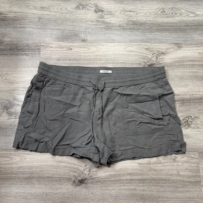 Maurices Womens XXL Gray Casual Linen Blend Drawstring Waist Shorts - Image 1 of 4
