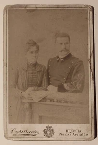 CAPITANIO BRESCIA FOTOALBUM MILITÄR OFFIZIER - Bild 1 von 2