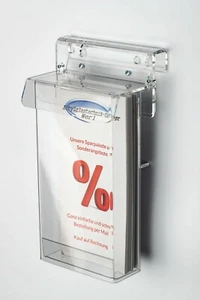 Prospekthalter mit Deckel wetterfest , DIN LANG und 1/3A4 , Prospektbox,NEU - Bild 1 von 4