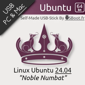 CLÉ USB LINUX UBUNTU 24.04 NOBLE NUMBAT CLEF BOOTABLE DRIVE LIVE & INSTALL - Photo 1/16