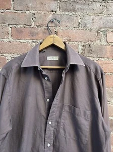 Vintage Ermenegildo Zegna Men’s Shirt, Sz 15.5/38, Russet 100% Cotton Italy - Picture 1 of 10