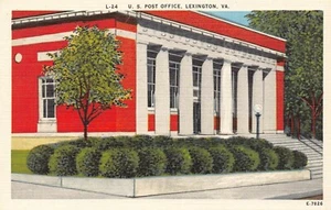 Post Office Lexington Postcard Virginia - Picture 1 of 2